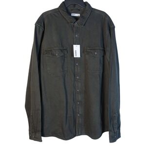 SONOMA Goods For Life Denim Shirt Men XXLT Long Sleeve Button Down Shirt